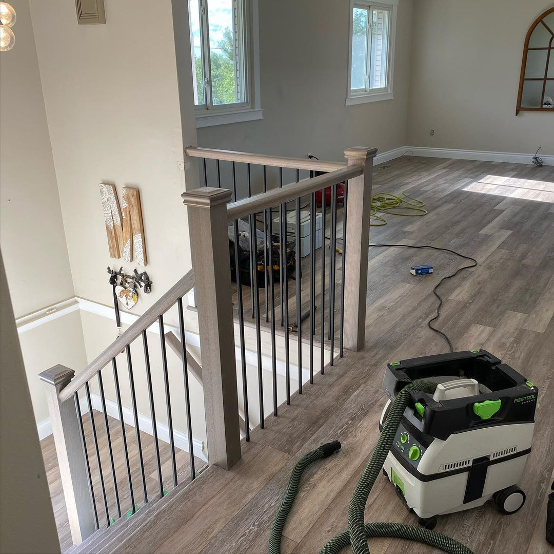 Hardwood flooring job site